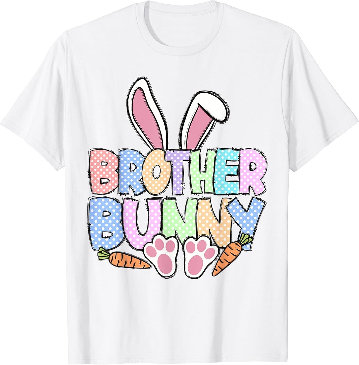 Brother Bunny Happy Easter Day Cute Rabbit Family Matching T-Shirt