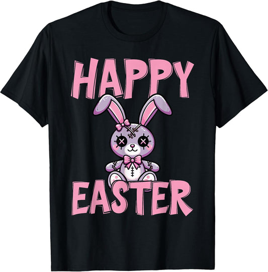 Pastel Goth Bunny Happy Easter Creepy Cute T-Shirt