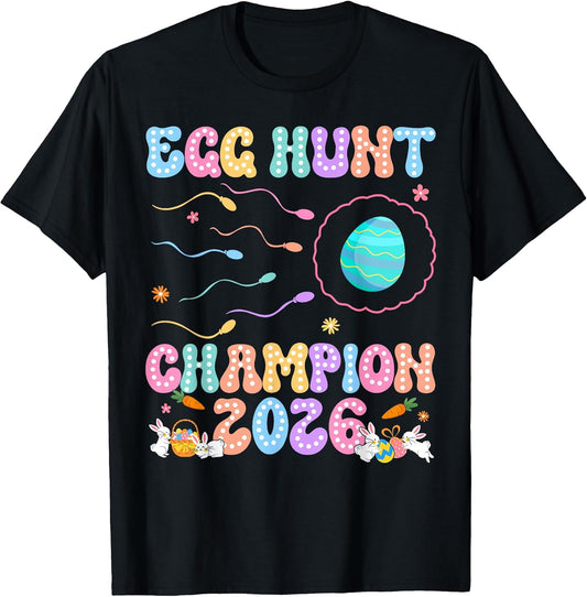 Easter Egg Hunt Champion Funny Dad Pregnancy Announcement T-Shirt