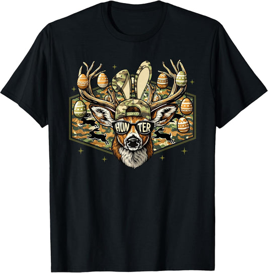 Easter Day Egg Hunter Deer Buck Camo Hunting Men Women Kid T-Shirt