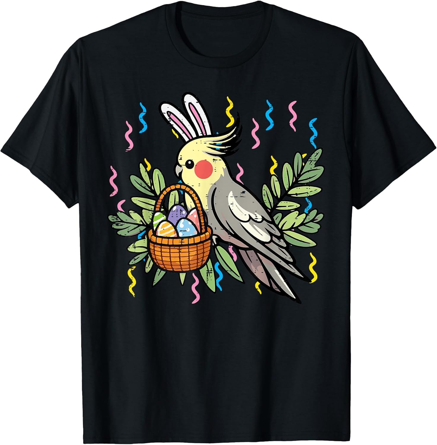 Easter Cockatiel Bird Funny Animal Egg Hunt Men Women Kids T-Shirt