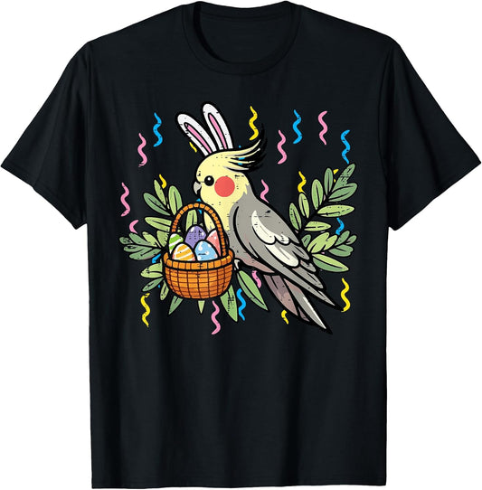 Easter Cockatiel Bird Funny Animal Egg Hunt Men Women Kids T-Shirt