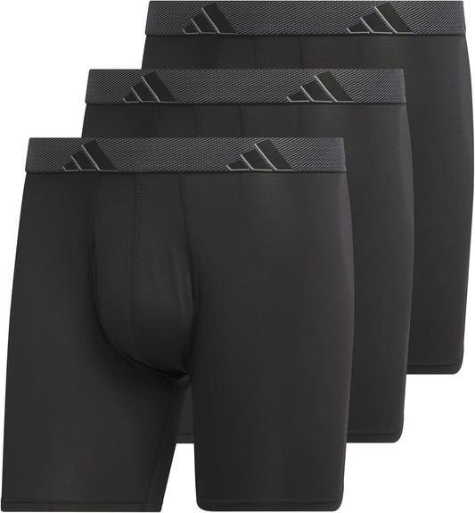 Men's Microfiber Boxer Briefs (3-pack) performance Stretch Moisture-wicking Underwear