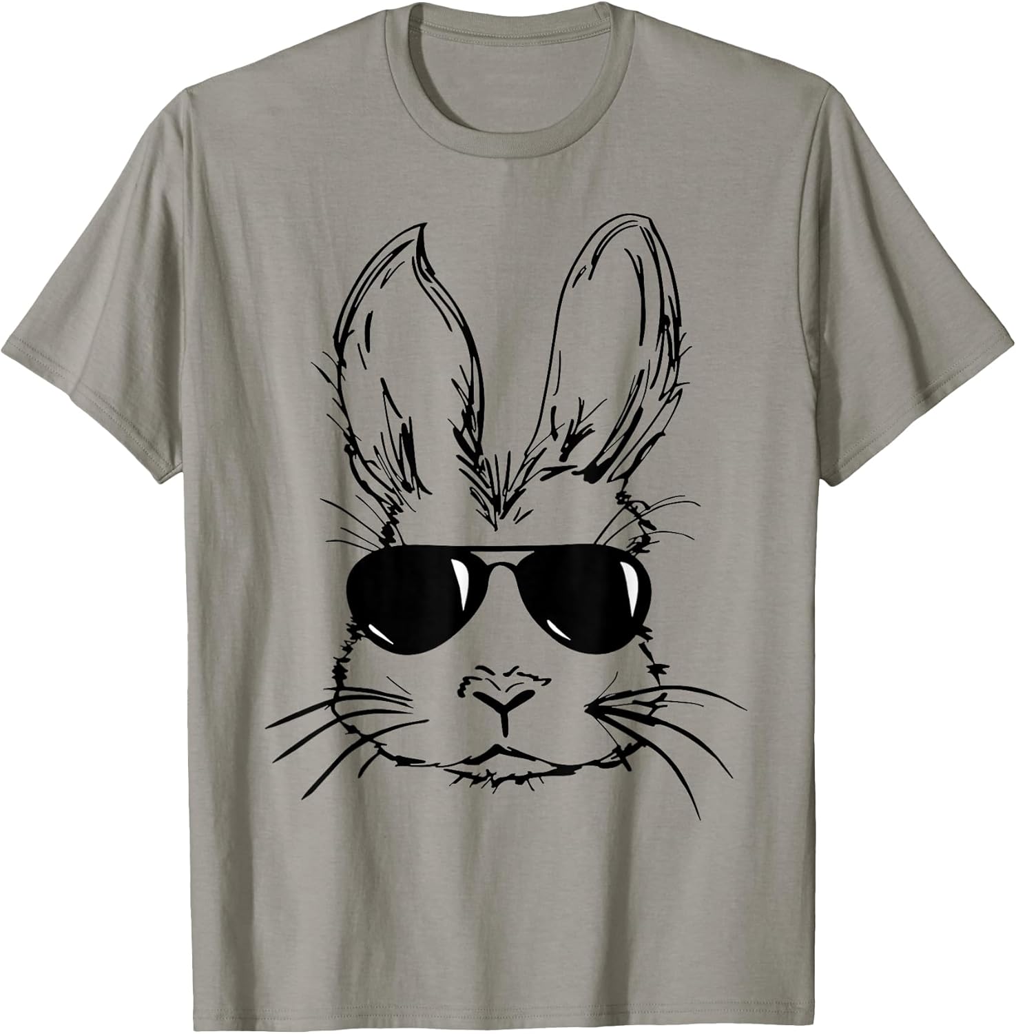 Bunny Face With Sunglasses For Boys Men Kids Easter Day T-Shirt