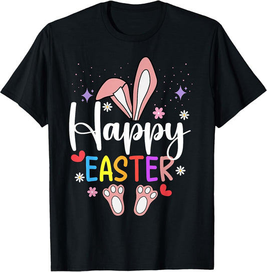 Happy Easter Sayings Family Matching T-Shirt, Small, Black