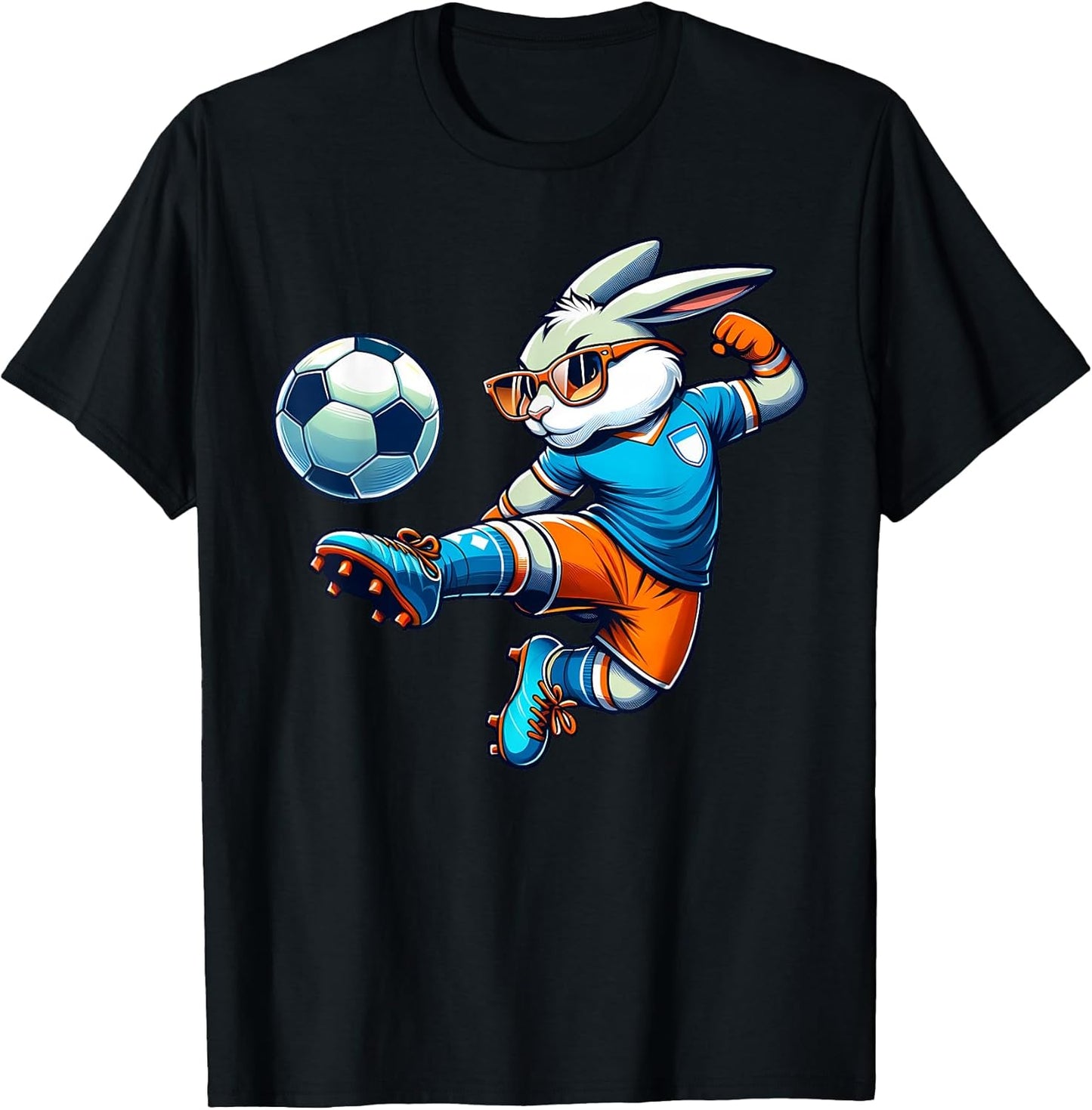 Happy Easter Bunny Soccer Player Lover Sport Rabbit T-Shirt