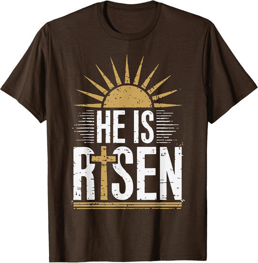 Christian Easter He Is Risen Women Men Toddler Boy Jesus T-Shirt