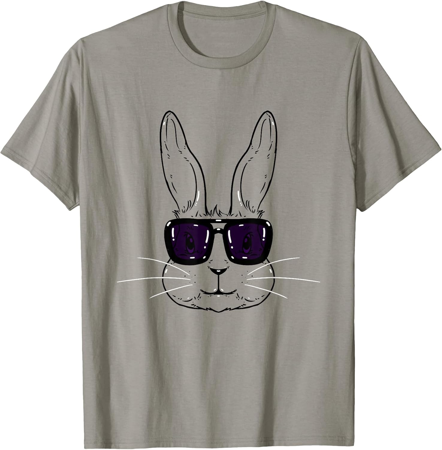 Bunny Face with Sunglasses Easter Day for Boys Men Kids T-Shirt Small