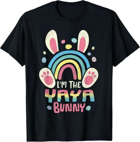 Cute Rainbow Easter Eggs Bunny Ears One Hoppy