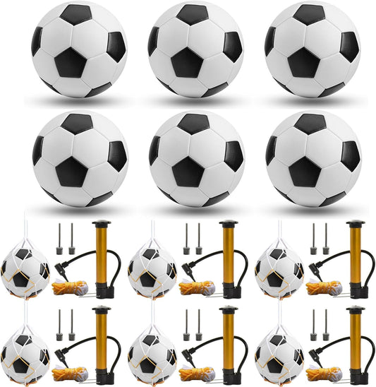 6 Pcs Operation Christmas Soccer Ball Bulk with Pump Needles,Size 5/4/3 Sport Soccer Ball Training Ball for Adult Soccer for Christian Charity Donation Supplies