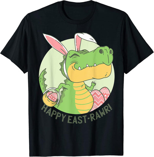 Easter Dinosaur t shirt; Bunny Dinosaur t shirt
