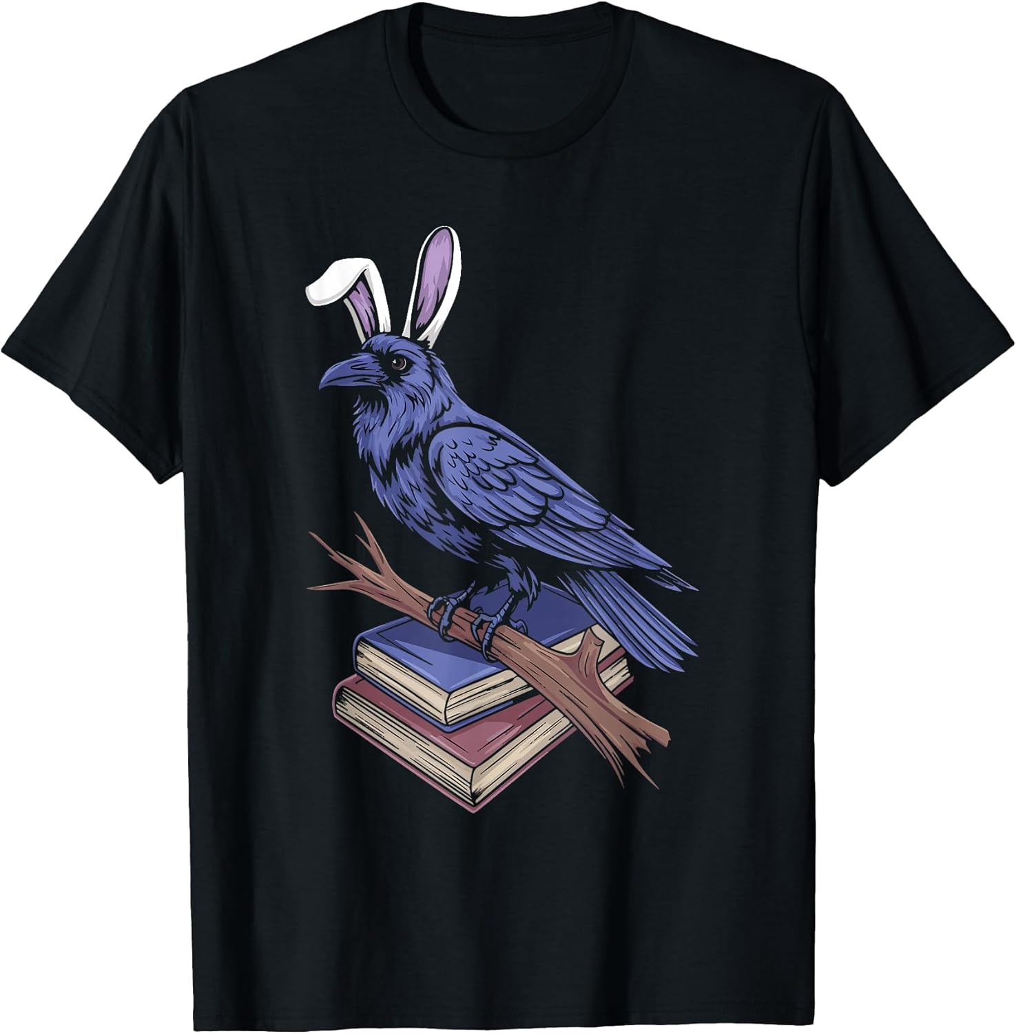 Raven with Bunny Ears Funny Gothic Easter Kids Teens Adults T-Shirt