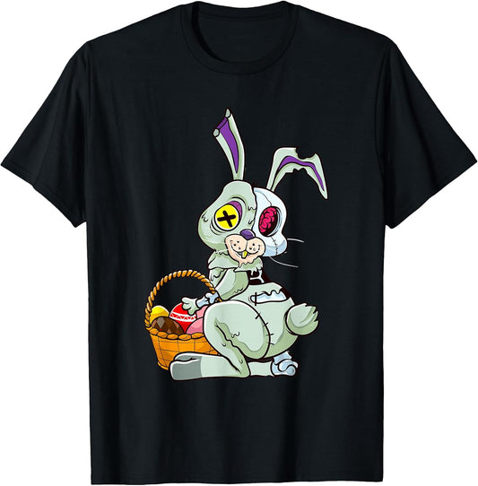 Zombie Easter Bunny Pastel Goth Easter Egg Women Teen Girls T-Shirt