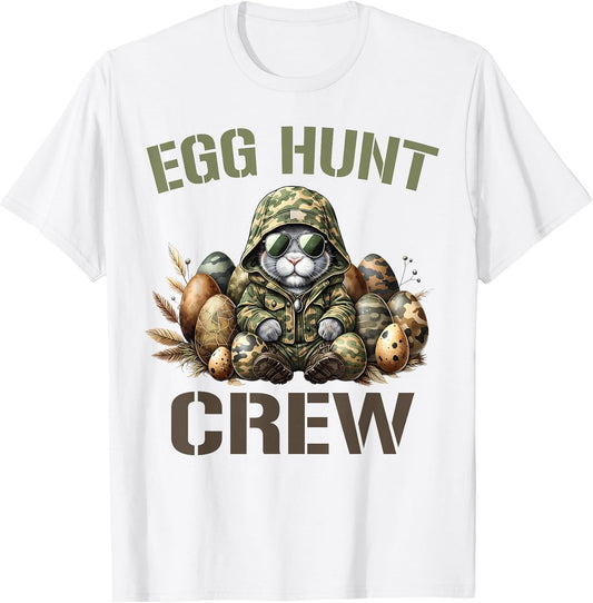 Easter Egg Hunter Crew Camo Hunting Easter Day T-Shirt