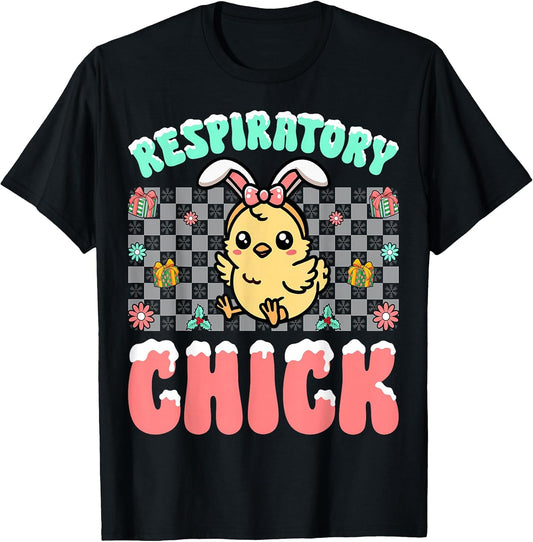 Respiratory Chick Easter Respiratory Therapist Christmas T-Shirt
