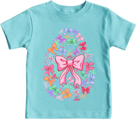 Easter Shirts for Toddler Boys Girls Happy Easter Eggs Bows T-Shirt Kids Bunny Eggs Hunts Tee Tops