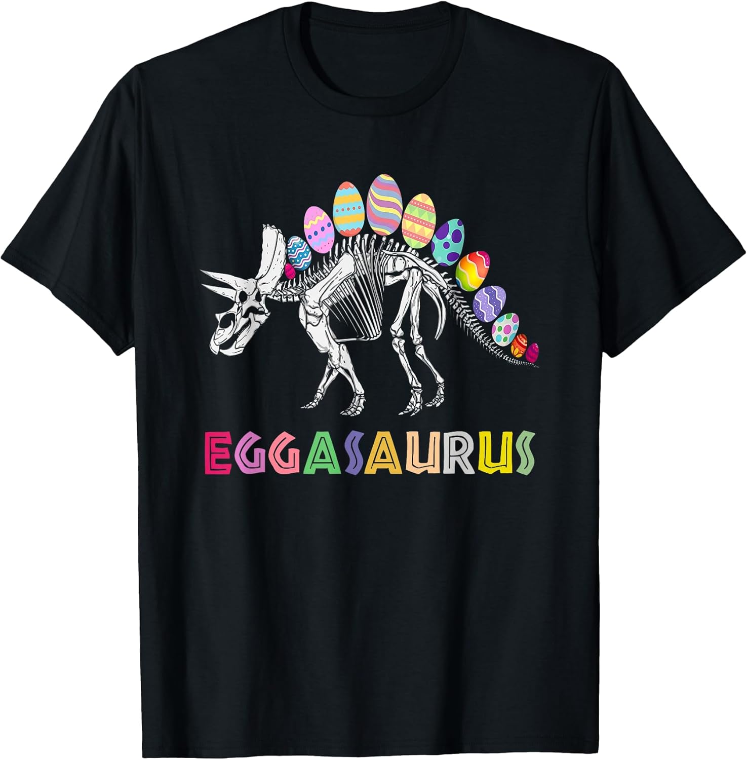 Eggasaurus Easter Stegosaurus Dinosaur Eggs Hunt Boys Kids T-Shirt