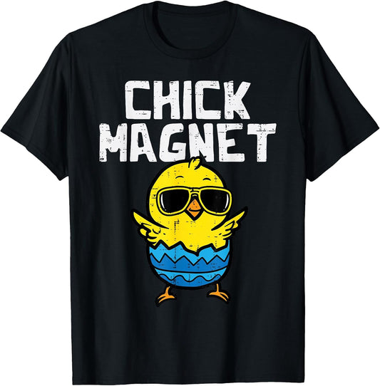 Chick Magnet Sunglasses Egg Cute Easter Boys Kids Toddlers T-Shirt
