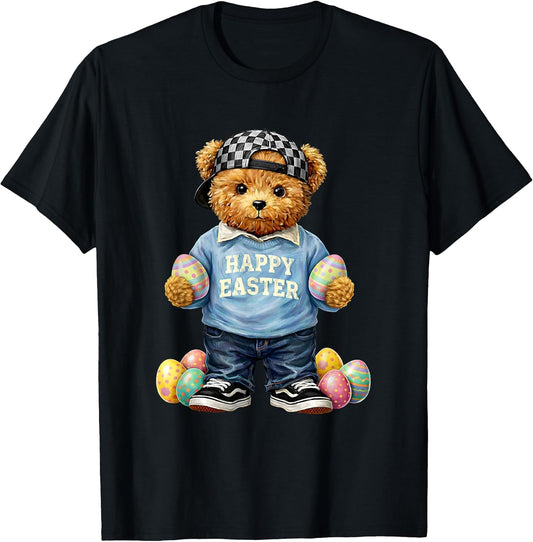 Happy Easter Bear Cute Spring Pastel T-Shirt