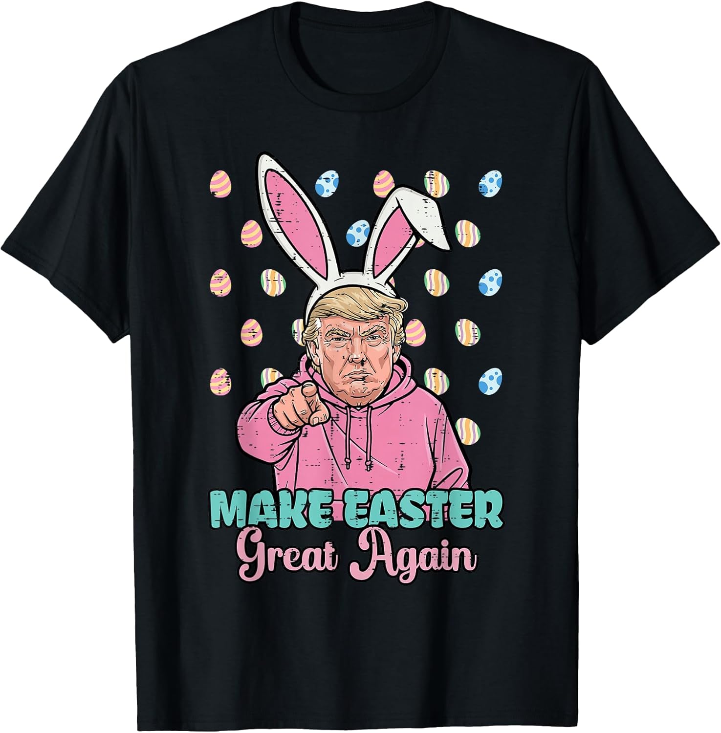 Make Easter Great Again Trump Bunny Funny Women Girls Kids T-Shirt