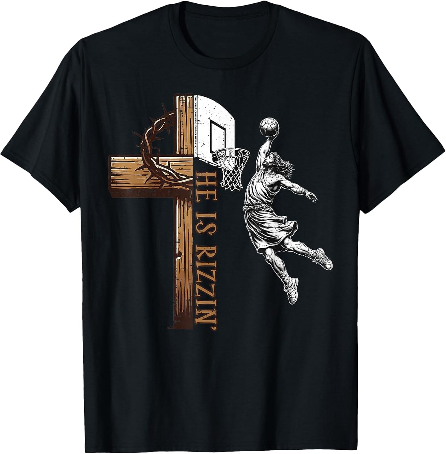 He is Rizzin Christian Religious Easter Boys Kids Men Teen T-Shirt