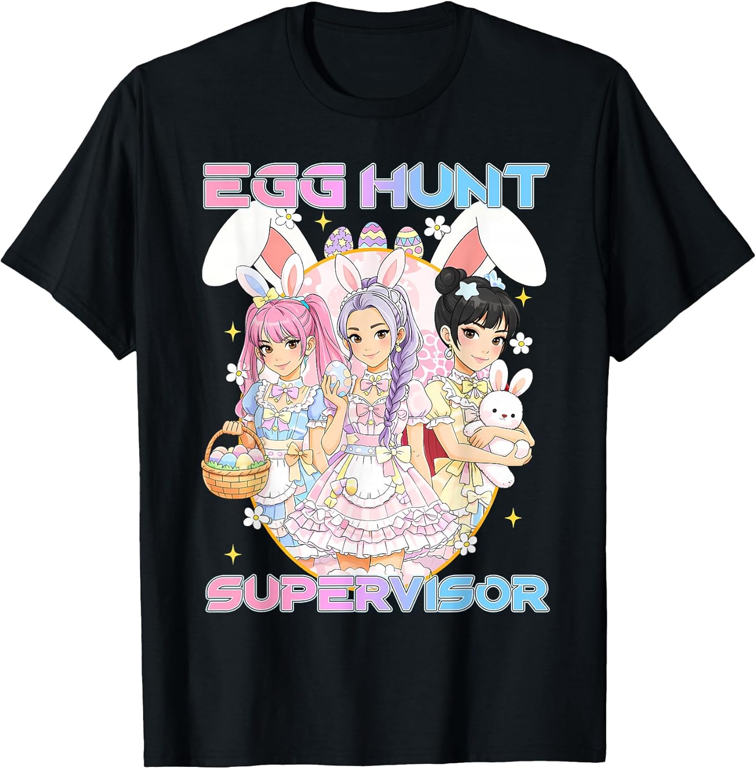 K-pop Easter Bunny Egg Hunt Supervisor Funny Mom Coquette T-Shirt