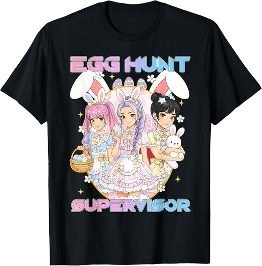 K-pop Easter Bunny Egg Hunt Supervisor Funny Mom Coquette T-Shirt
