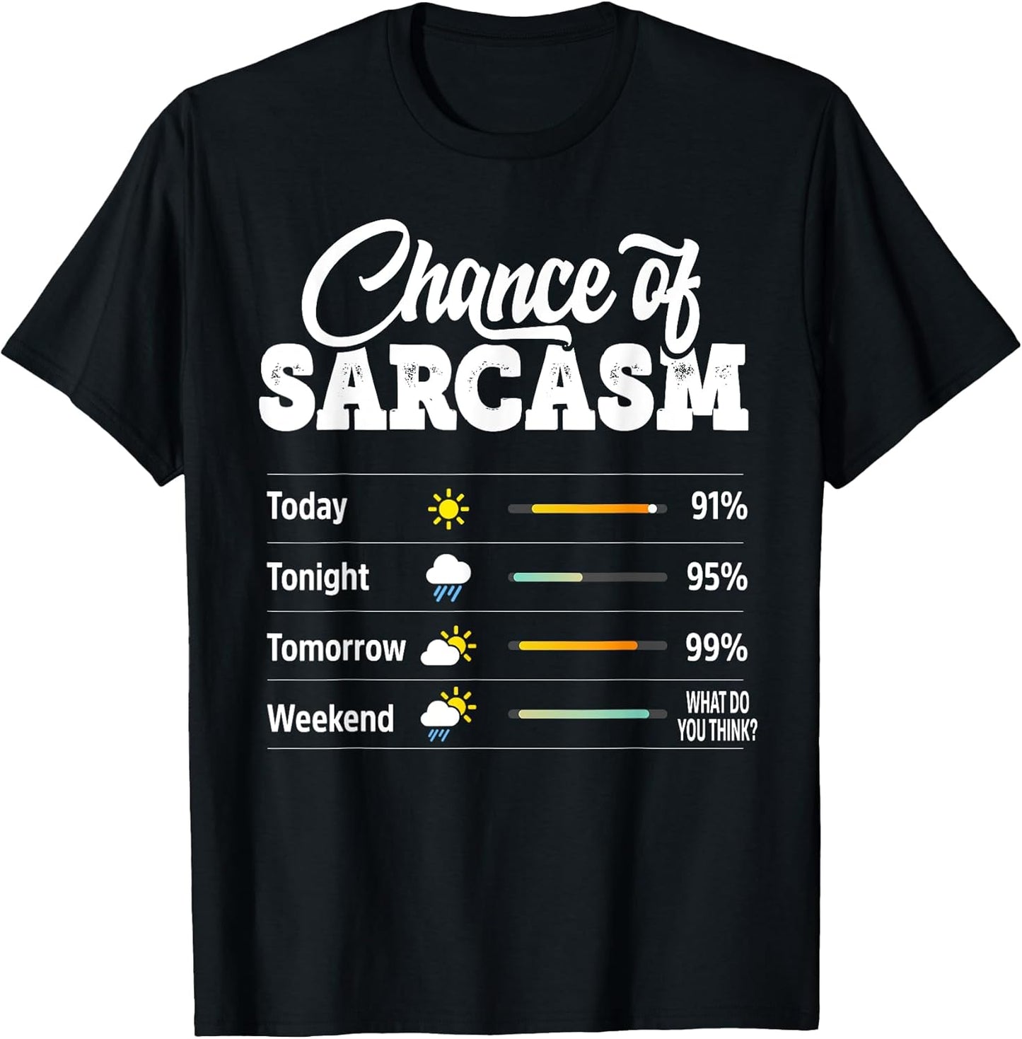 Funny Chance of Sarcasm Shirts For Men Women Teens