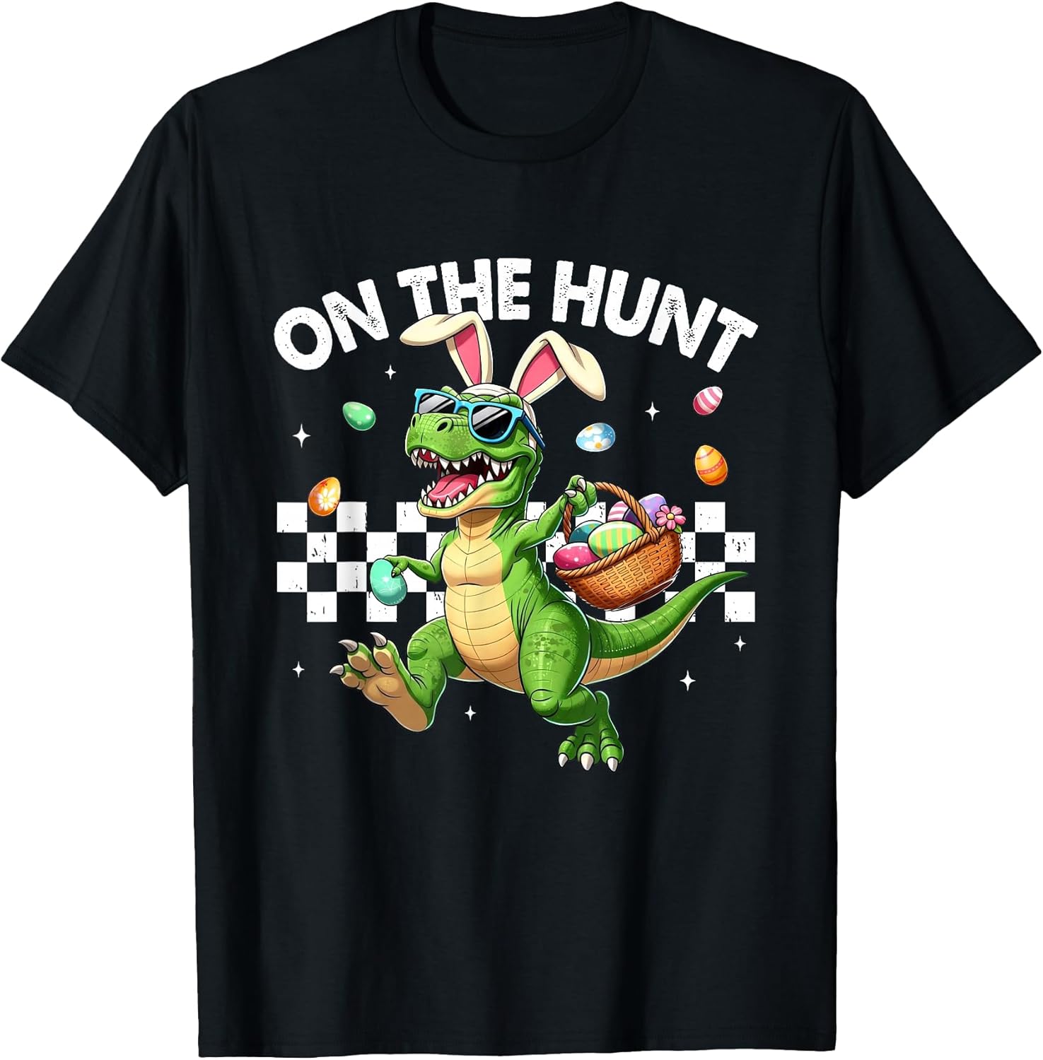 Funny T Rex Dinosaur Easter Shirts Boy Kids Toddler Egg Hunt T-Shirt
