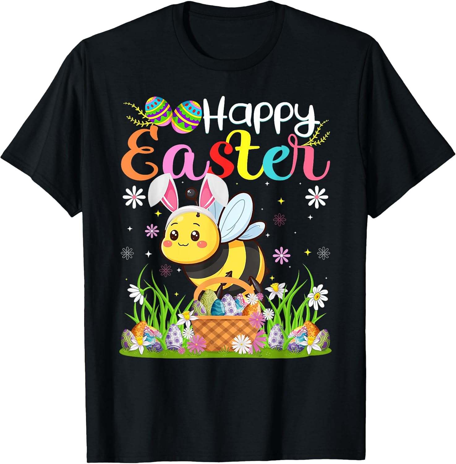 Bees Happy Easter Egg Hunt Bunny Ear Bees Easter T-Shirt