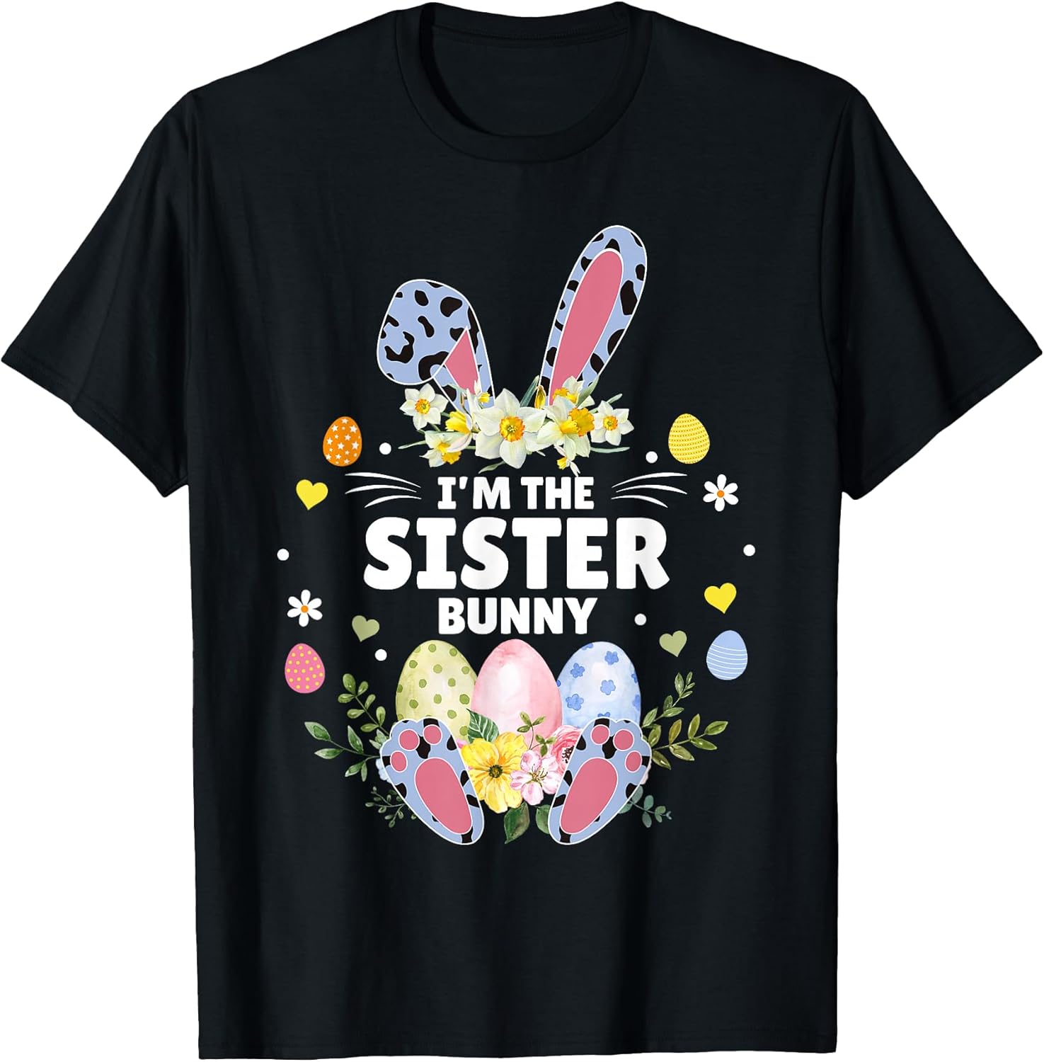 I'm The Sister Bunny Matching Family Leopard Easter 2026 T-Shirt