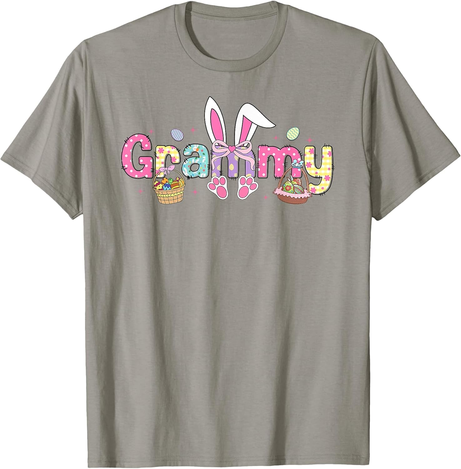 Cute Grammy Bunny Rabbit Ears Easter Eggs Hunting Women T-Shirt