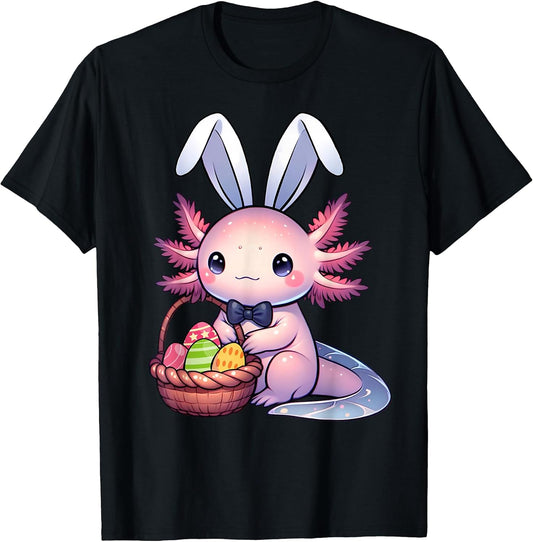 Happy Easter Cute Axolotl Bunny Ears Eggs T-Shirt