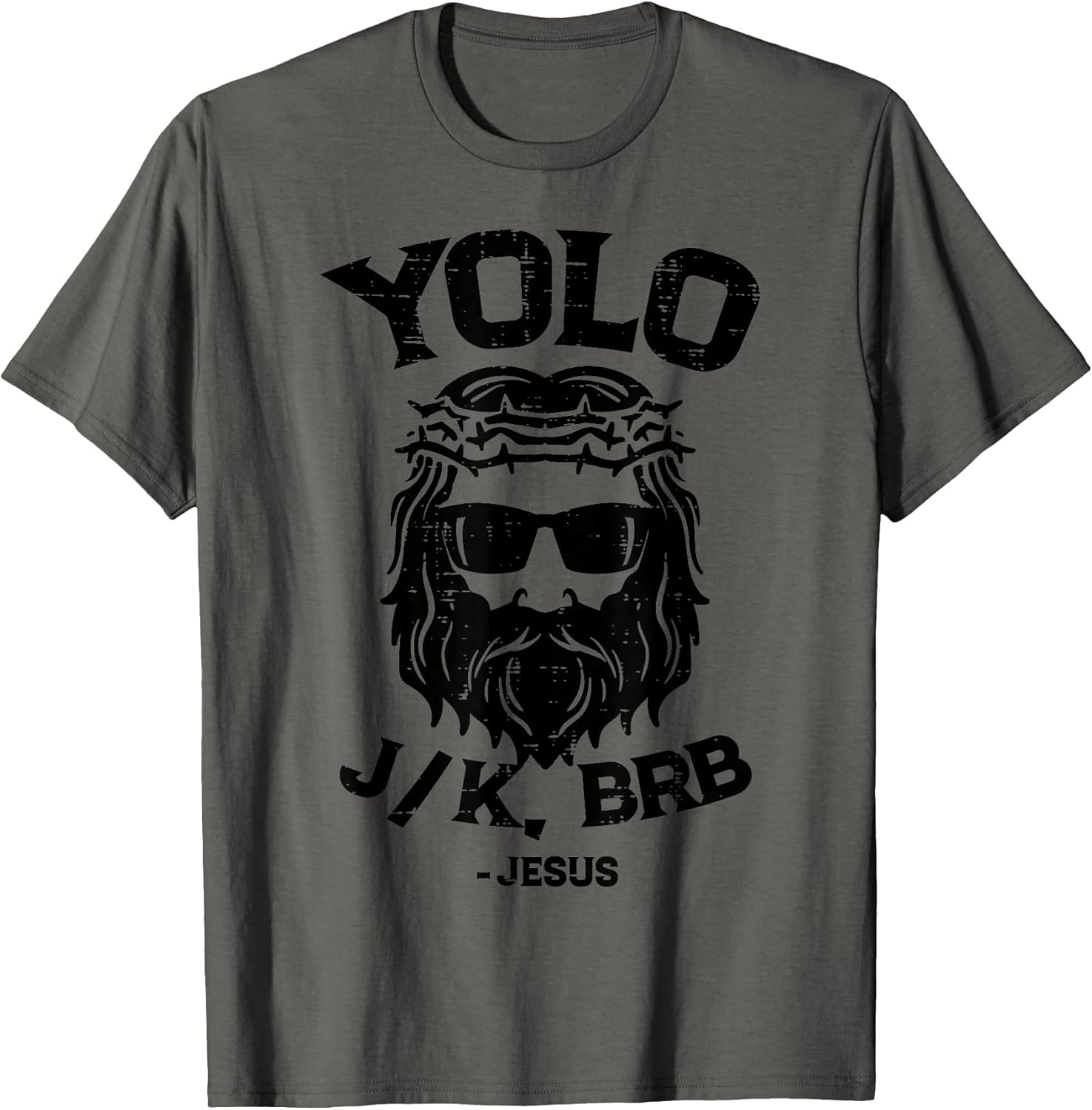 Yolo Jk BRB Jesus Funny Easter Day Ressurection Christians T-Shirt Small