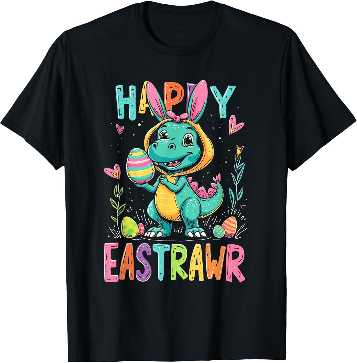 HAPPY EASTRAWR Easter Dinosaur T-Shirt