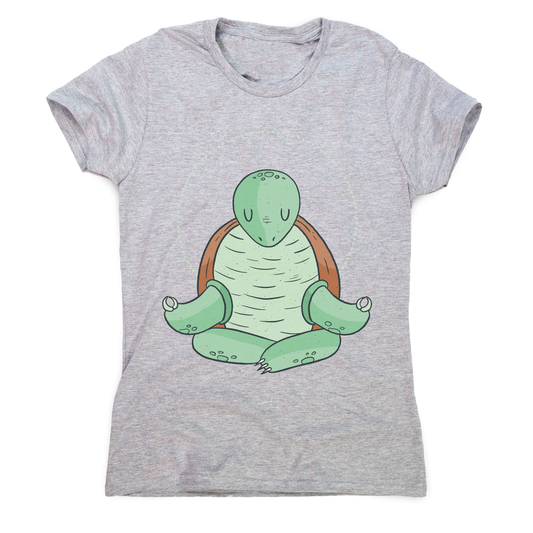 Yoga turtle funny women's t-shirt