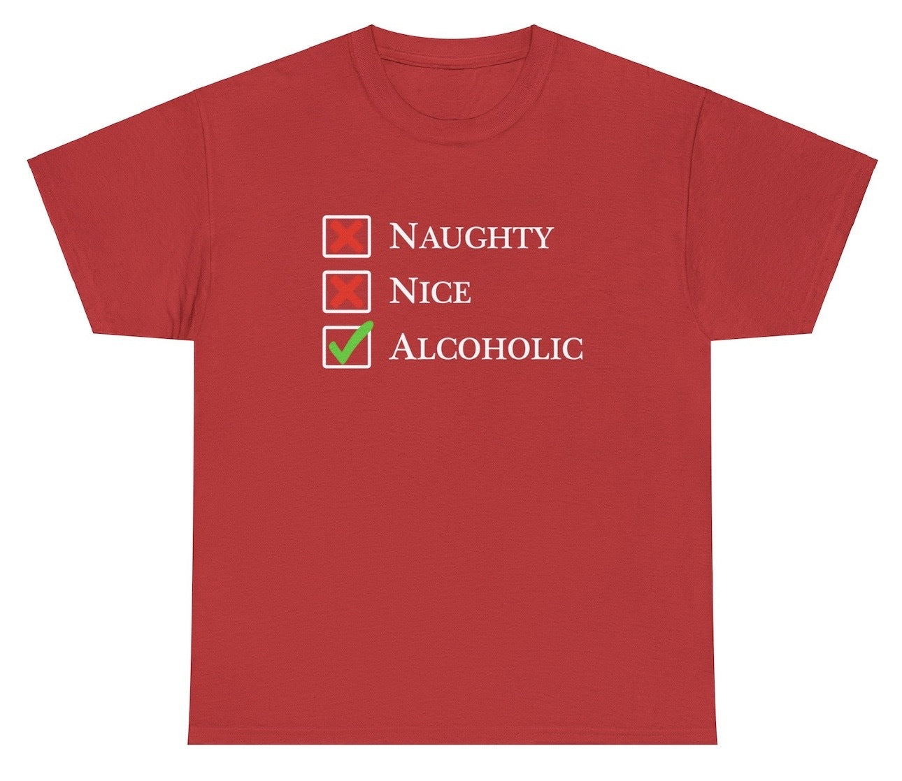 Naughty Nice Alcoholic Tee - clothing by TeeHivey.com (Image 1)