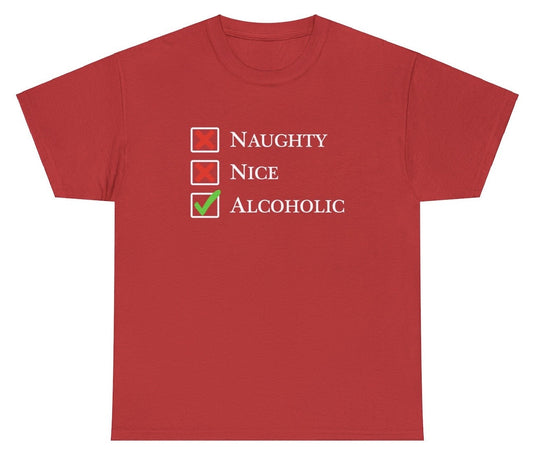 Naughty Nice Alcoholic Tee - clothing by TeeHivey.com (Image 1)