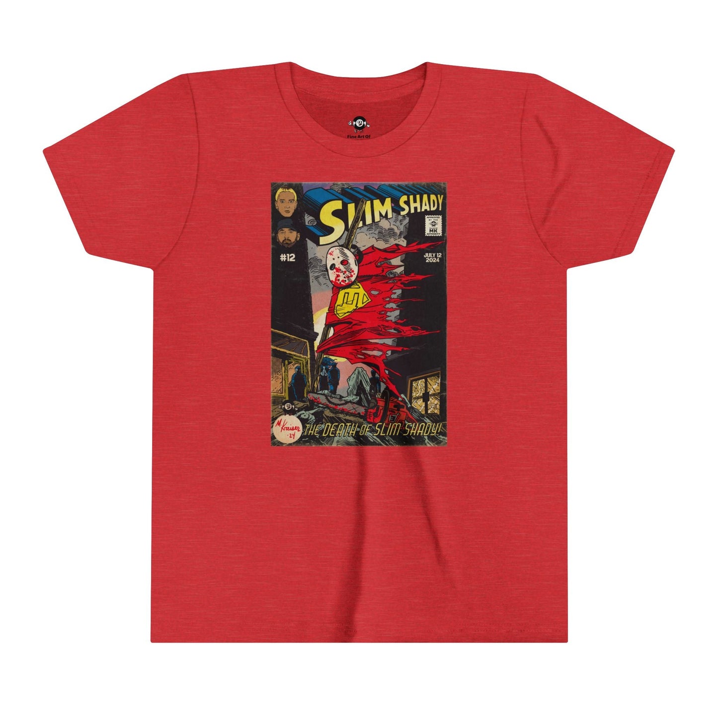 KIDS - The Death of Slim Shady - Youth Short Sleeve Tee - clothing by TeeHivey.com (Image 3)