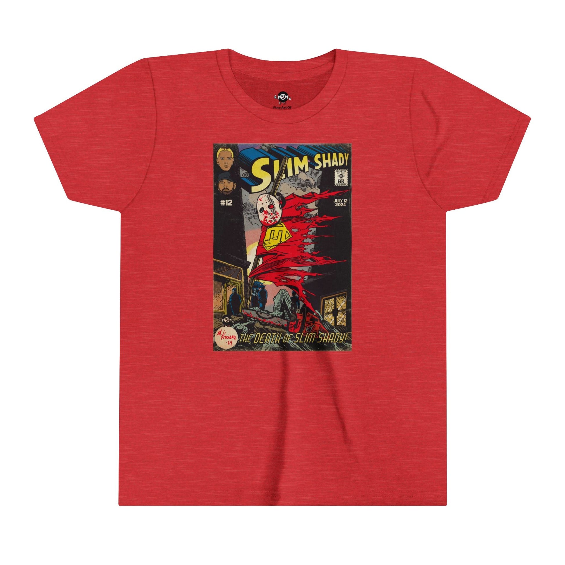 KIDS - The Death of Slim Shady - Youth Short Sleeve Tee - clothing by TeeHivey.com (Image 3)