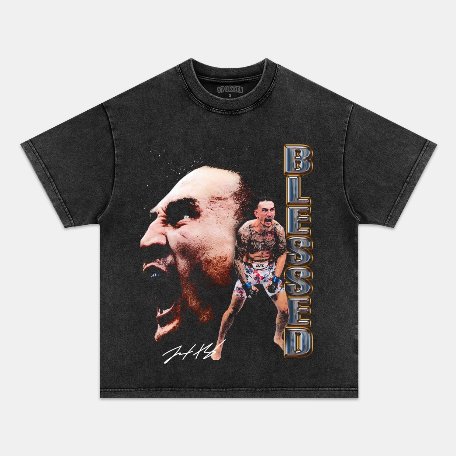 BLESSED-MAX-HOLLOWAY V1-TEE - clothing by TeeHivey.com (Image 2)