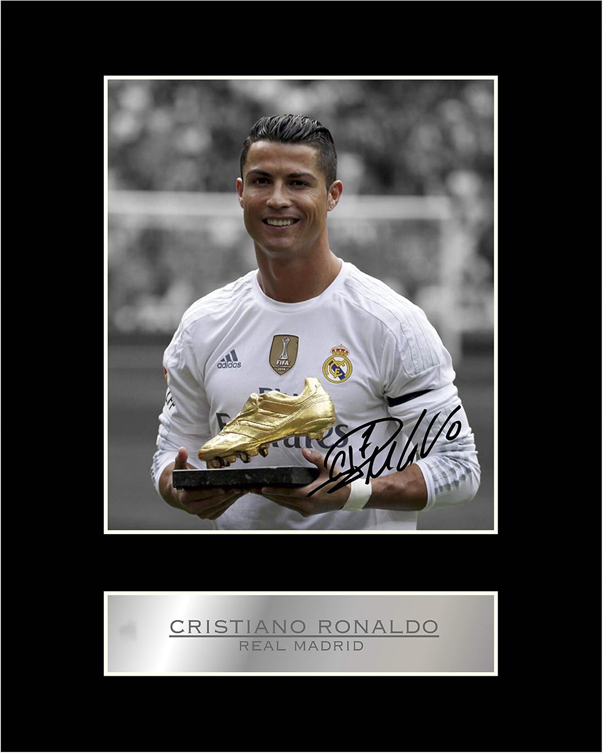 Cristiano Ronaldo Signed Mounted Photo Display Real Madrid