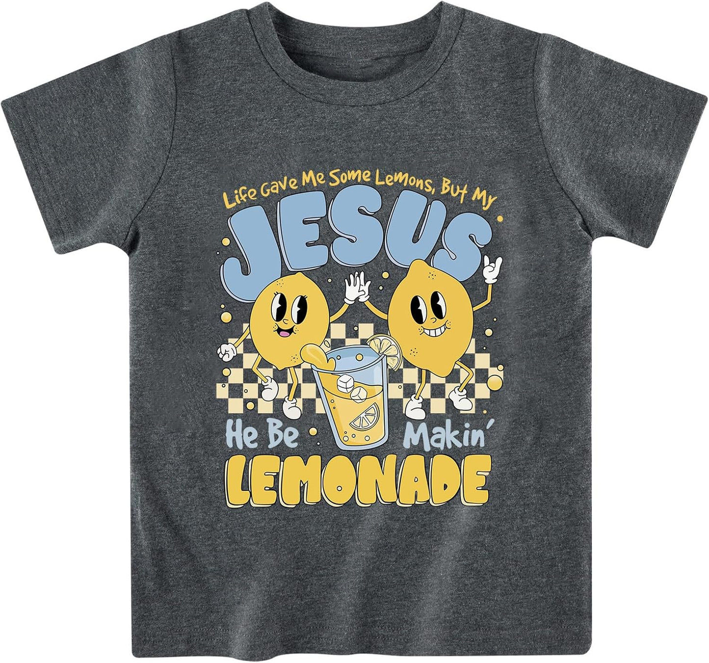 Kids Toddler Boys Girls T-Shirts Nothing is Too Big for Jesus Bible Verse Religious Short Sleeve Shirts Tops 2-7 Years
