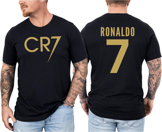 Ronaldo 7 Two-Sided Graphic T-Shirt for Men & Women | Unisex Adult Tee with Front & Back Print