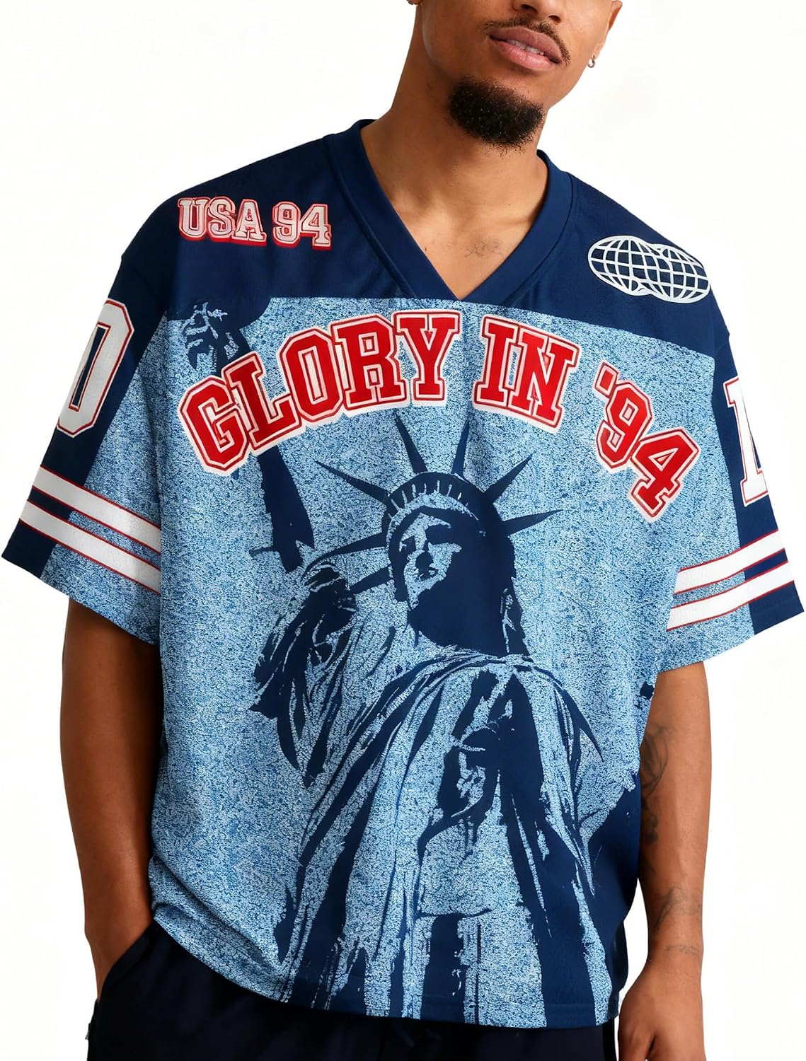 Jersey Shirts for Men Women Trionda Graphic V Neck Short Sleeve Summer Tops Unisex Gift for Fans