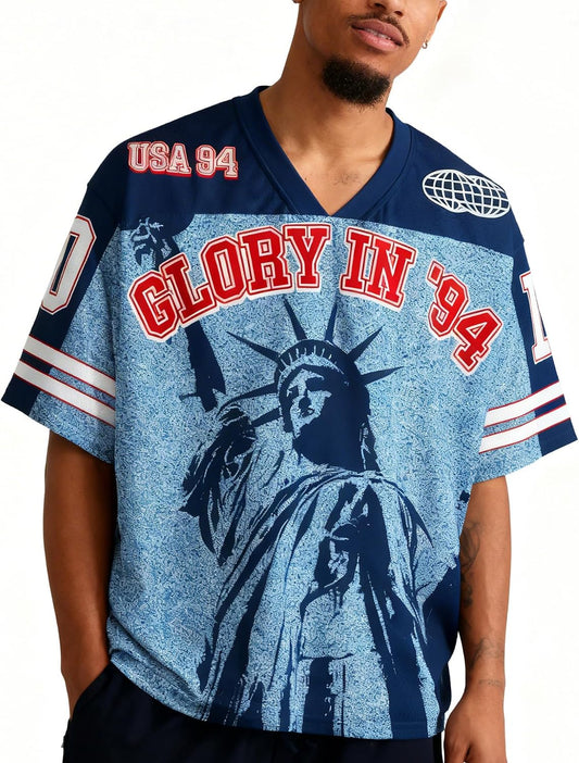 Jersey Shirts for Men Women Trionda Graphic V Neck Short Sleeve Summer Tops Unisex Gift for Fans