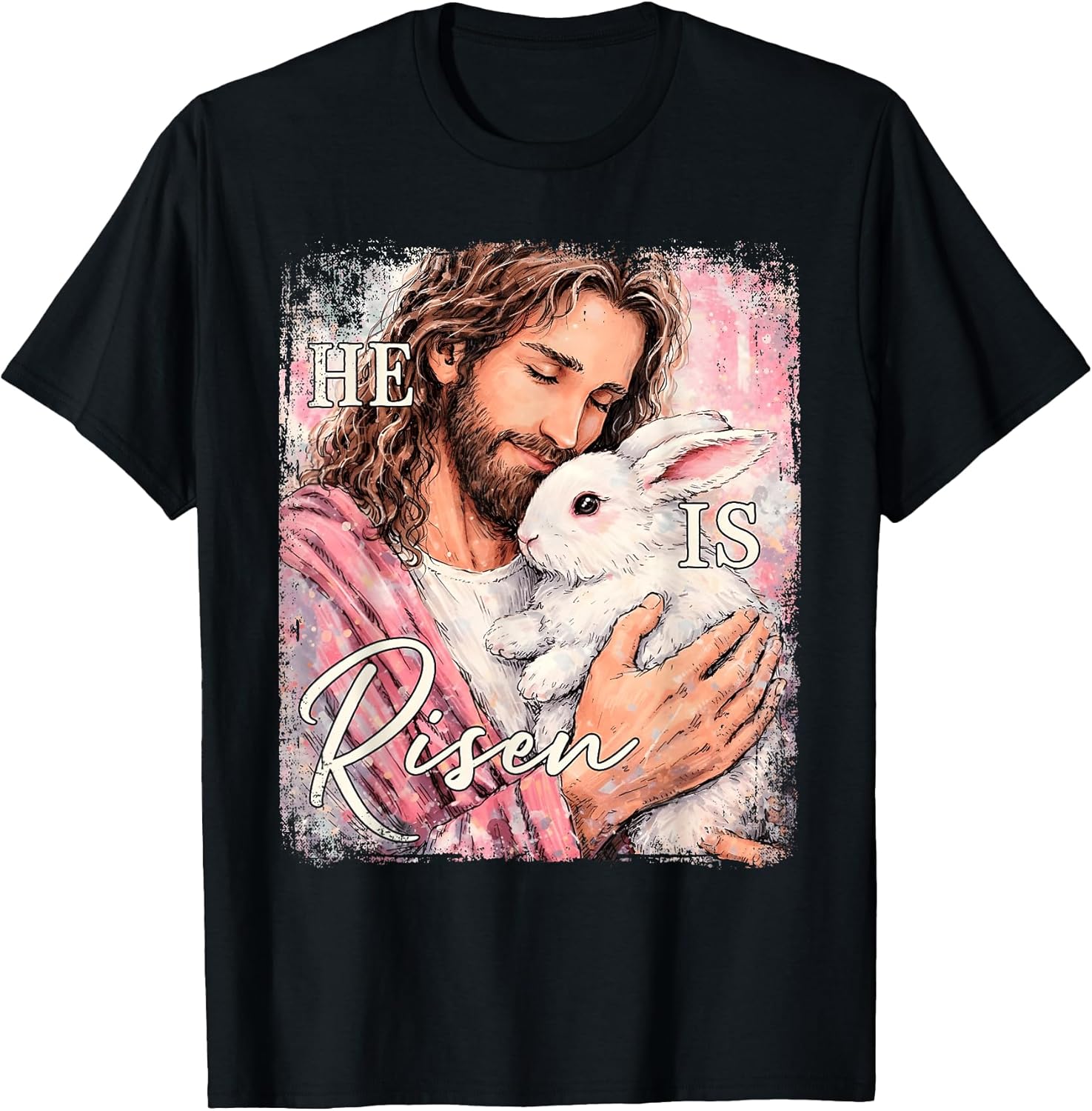 He is Risen Jesus Christian Bunny Easter Day Men Women Kid T-Shirt