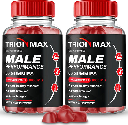 Trion Max Gummies, Trion Max Performance Gummy - Maximum Strength Supplement Gummies, All Natural Support Overall Health & Wellness, Premium TrionMax Advanced Support Gummy Reviews (2 Pack)