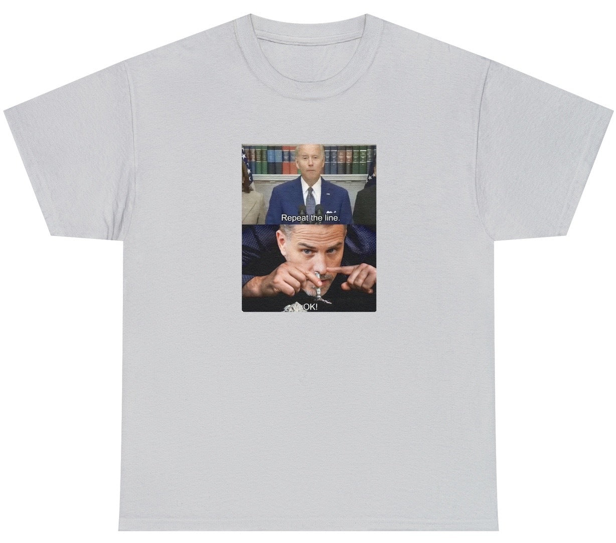 Repeat The Line Joe Biden Hunter Biden Tee - clothing by TeeHivey.com (Image 3)