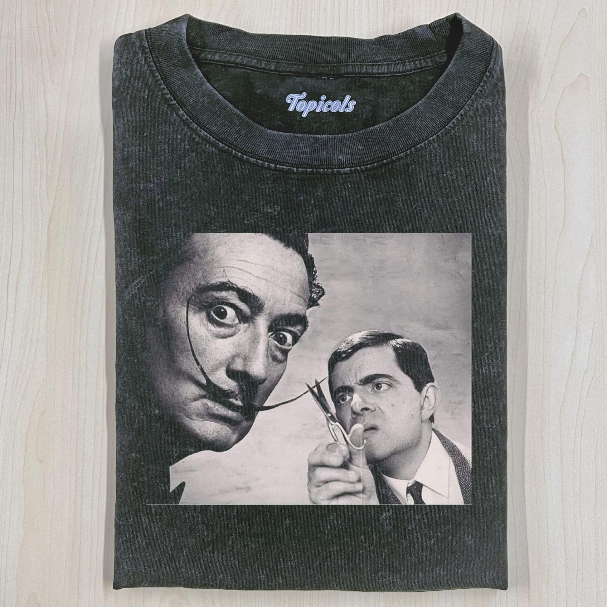 SALVADOR DALI AND HAIRDRESSER MR.BEAN T-SHIRT - clothing by TeeHivey.com